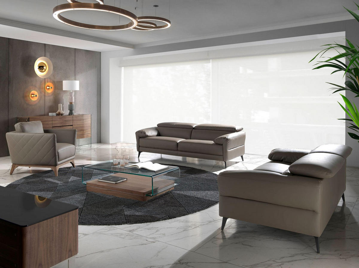 COUCHTISCH Rechteckiger Couchtisch aus gehärtetem Glas und Nussbaumholz 120/70/33 cm - Transparent/Nussbaumfarben, Glas/Holz (70/120/33cm) - ANGEL CERDA