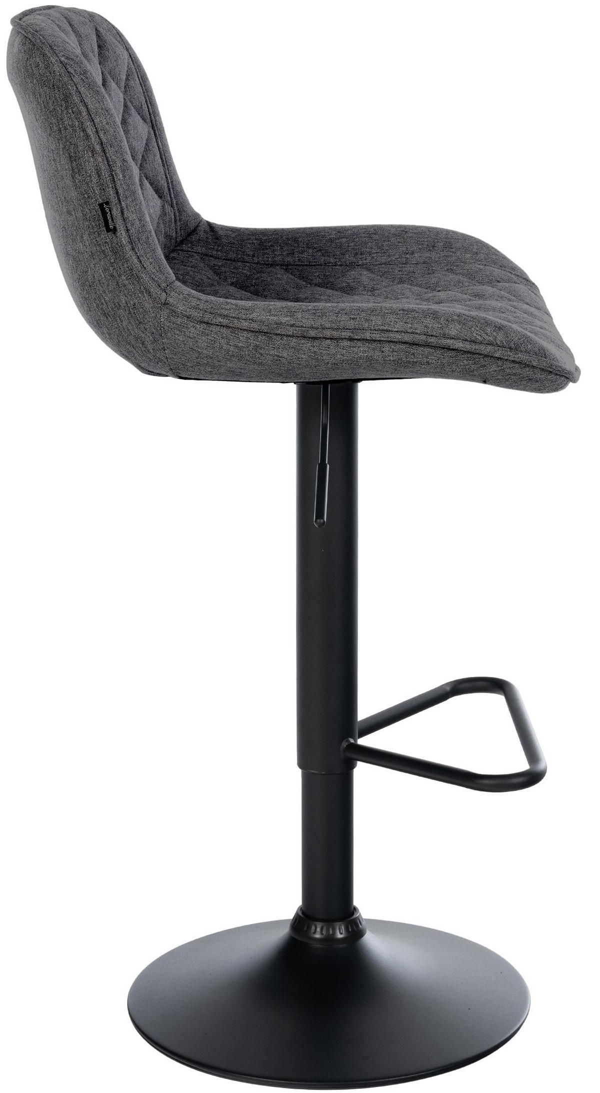 BARHOCKER Stoff Schwarz - Schwarz, Textil/Metall (50/84/52cm) - CLP