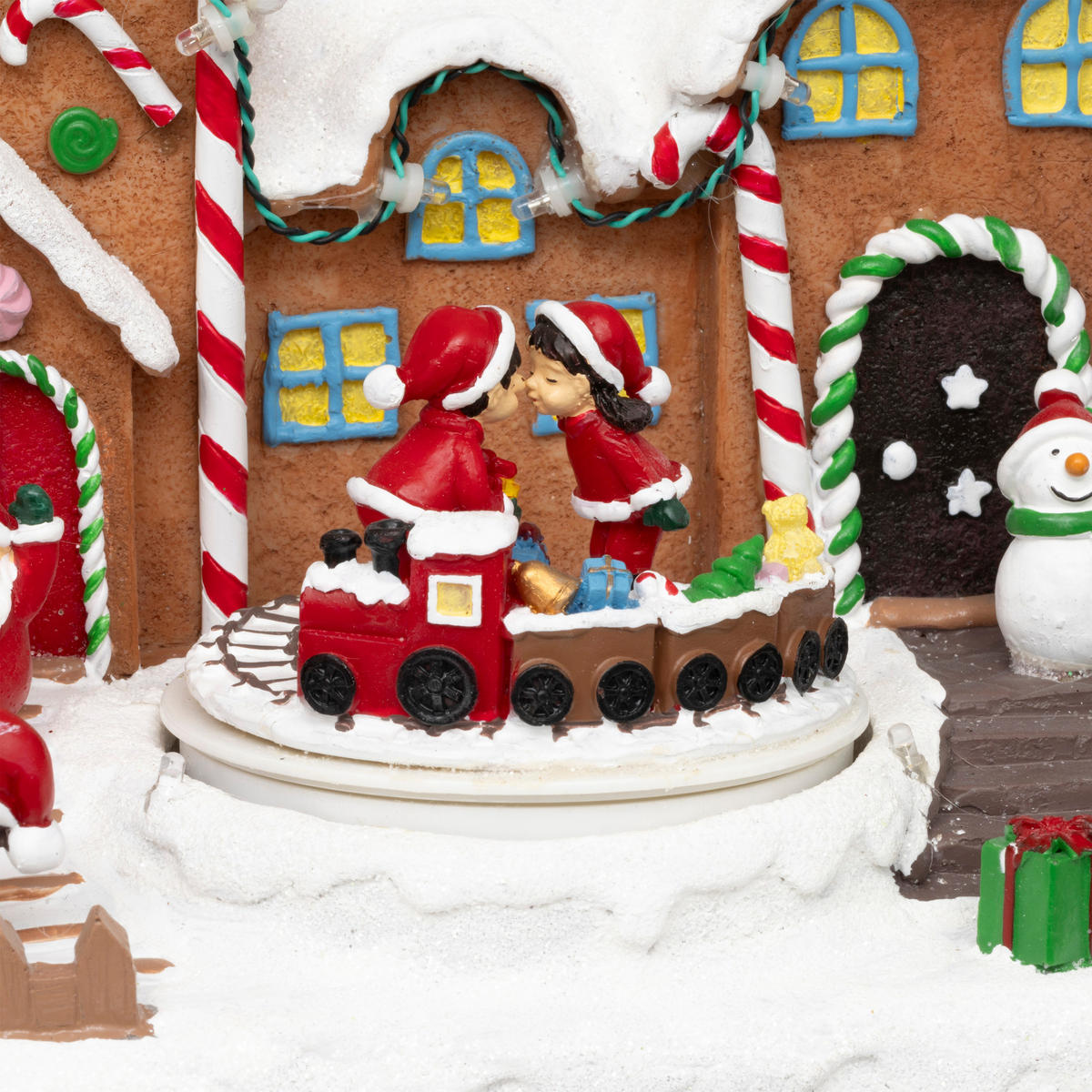 WEIHNACHTSSZENE Geschenkefabrik 23,2/24,5 cm - Multicolor, Kunststoff (16/24.5/23.2cm) - Fééric Lights and Christmas