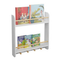 KINDERREGAL - Weiß, Holz/Holzwerkstoff (60/62.5/12cm) - Relaxdays
