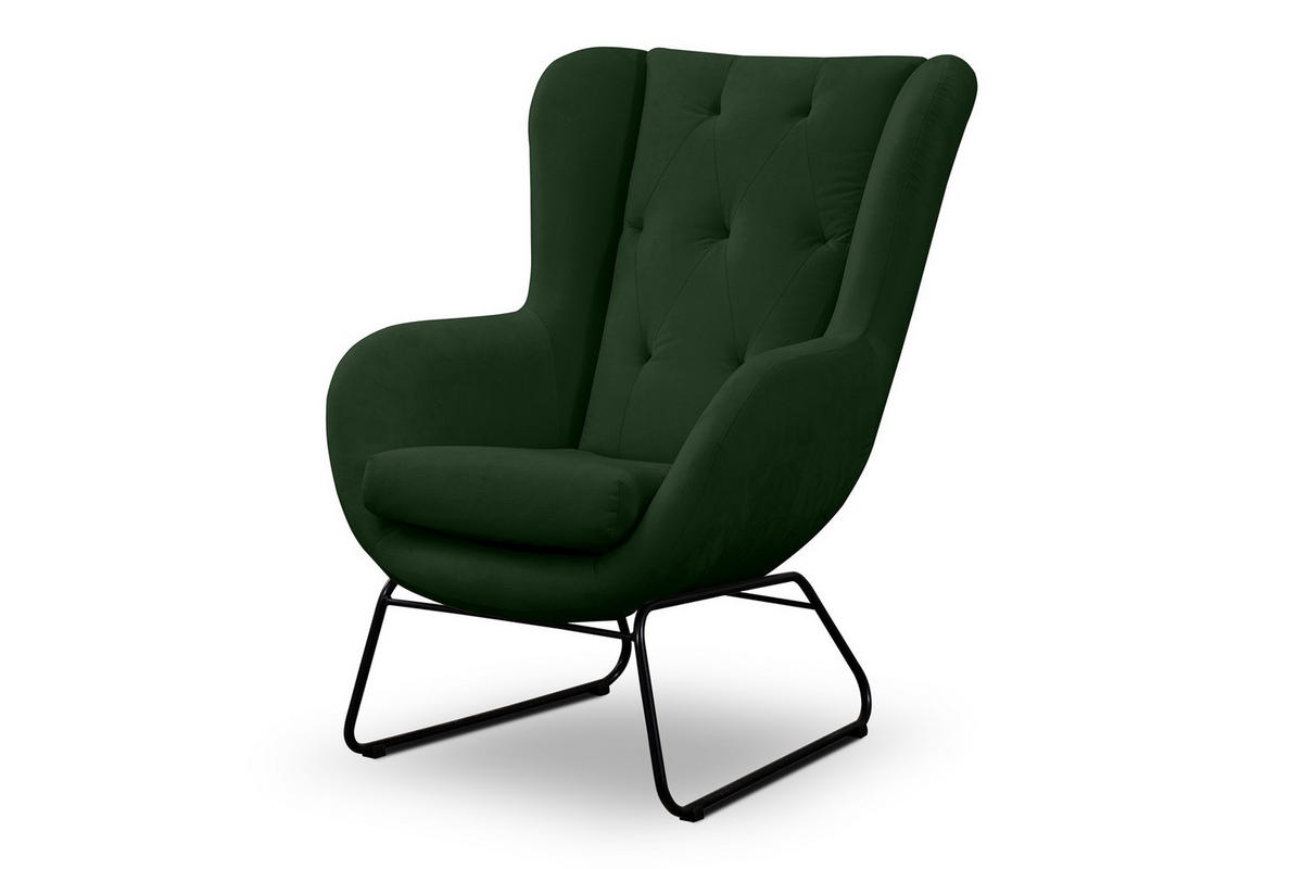 SESSEL Artemis In Kronos - Dunkelgrün, Holzwerkstoff/Textil (80/105/100cm) - Fun Möbel
