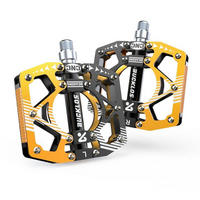 MTB Plattform Pedale Aluminium CNC Gold-Schwarz - Orange, Metall (10/1.5/12.2cm)