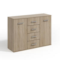 KOMMODE GIACOMO II 112/85/33 cm mit 4 Schubladen 2 Türen Sonoma Eiche - Sonoma Eiche, Holzwerkstoff (112/85/33cm) - MASSENO