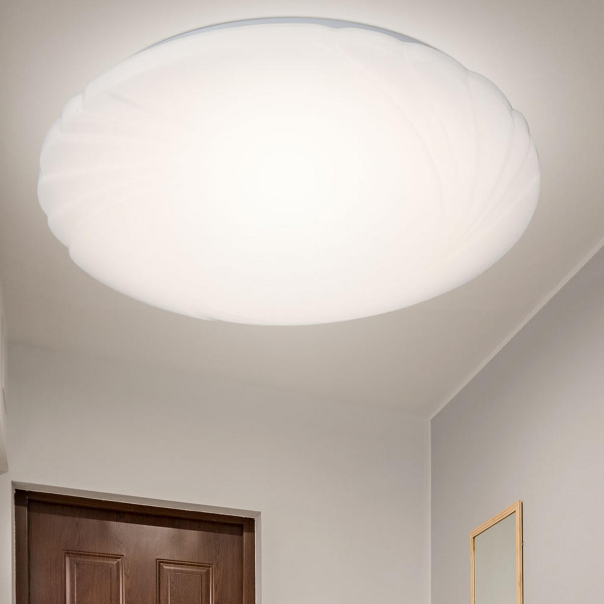 LED DECKENLEUCHTE ILLYA Weiß Metall - Weiß, Metall (30/30/8.5cm) - Globo Lighting