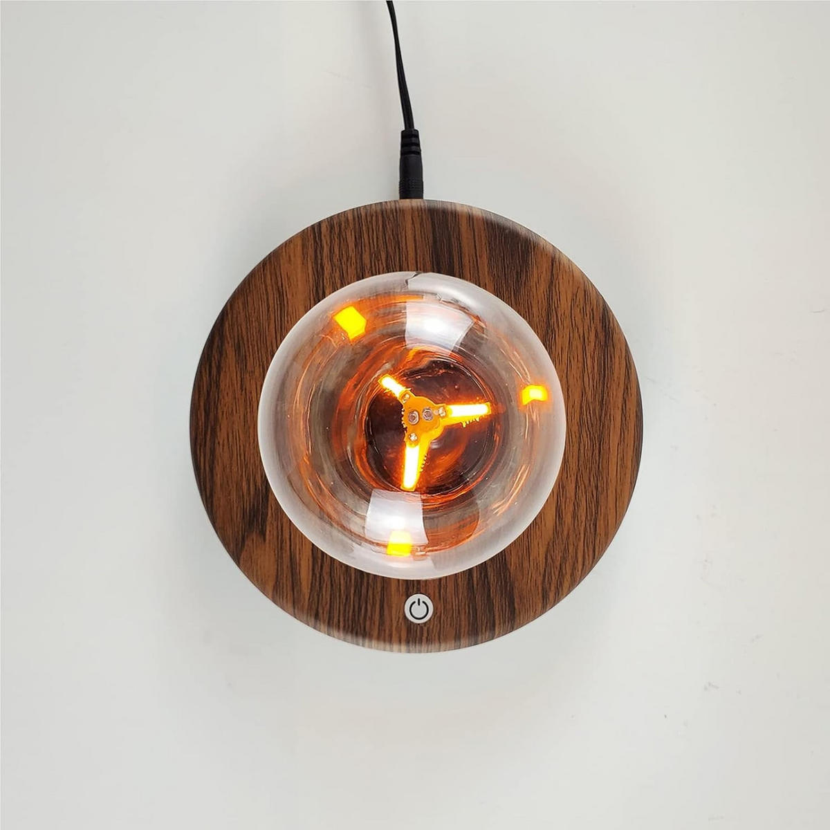 TISCHLEUCHTE Magnet LED 360° Drehbar - Gelb, Glas (11/15/6cm) - Authentics