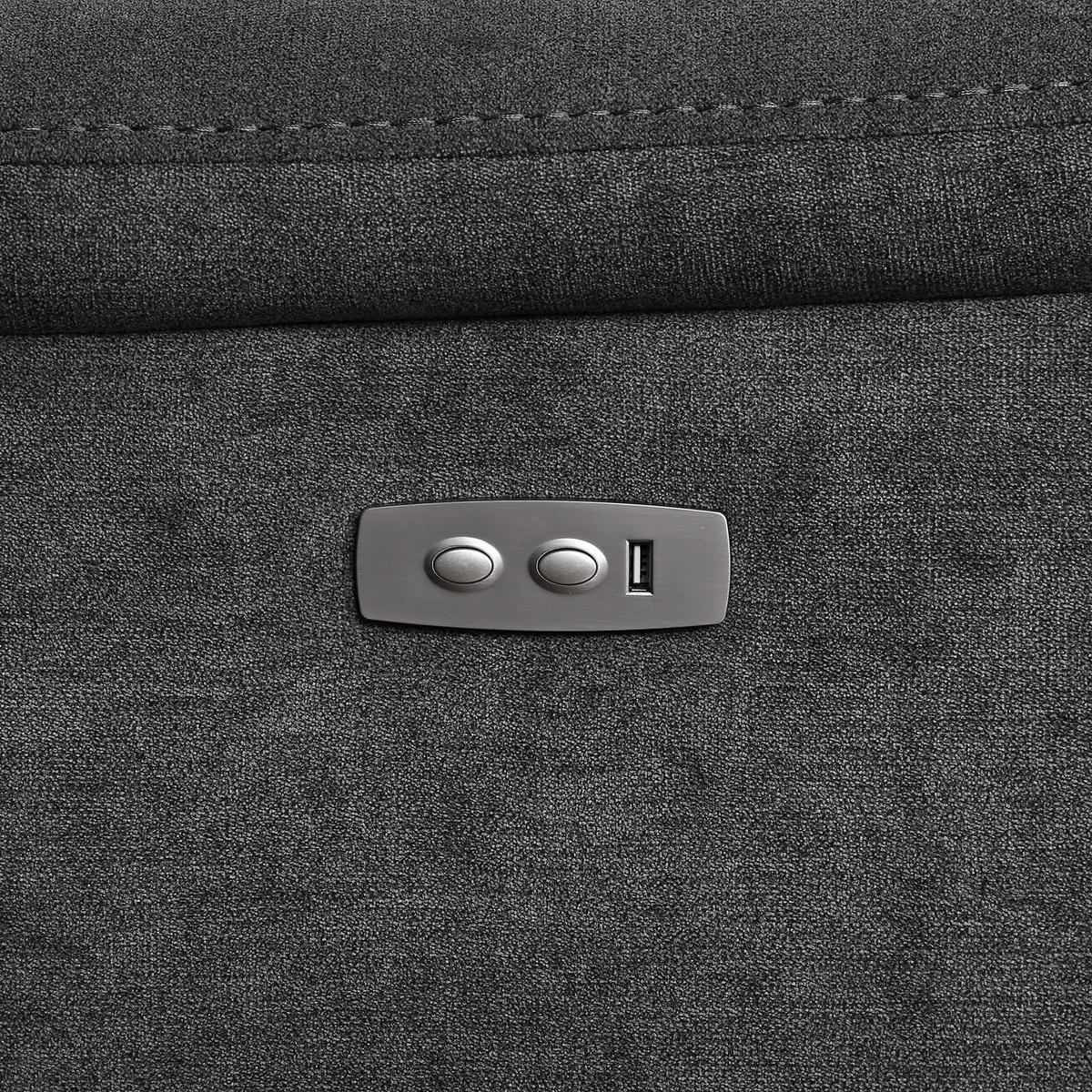 FERNSEHSESSEL - Grau - Microfaser - Eisen - 92 x 102 x 93 cm - Dunkelgrau/Schwarz, Kunststoff/Textil (92/102/93cm) - home24