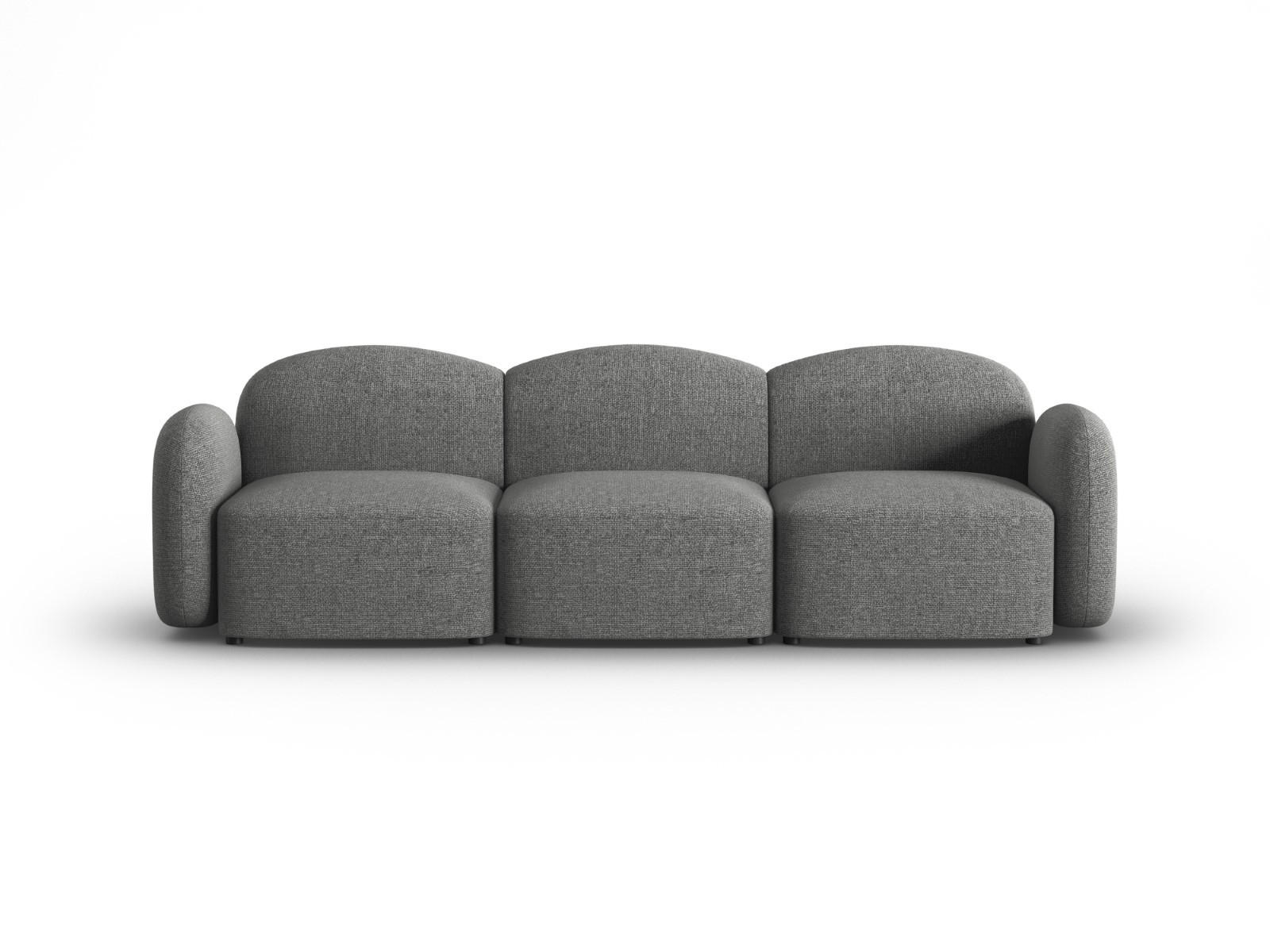 SOFA Blair aus Chenille-Stoff dunkelgrau mischung 3 Sitzplätze - Dunkelgrau, Textil (87/80/272cm) - Micadoni