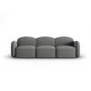 SOFA Blair aus Chenille-Stoff dunkelgrau mischung 3 Sitzplätze - Dunkelgrau, Textil (87/80/272cm) - Micadoni
