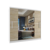 SCHWEBETÜRENSCHRANK Verona ME, Weiß/Sonoma Eiche Matt, 200 cm, mit Spiegel - Sonoma Eiche, Holz (200/216/60cm) - B BELINI GROUP