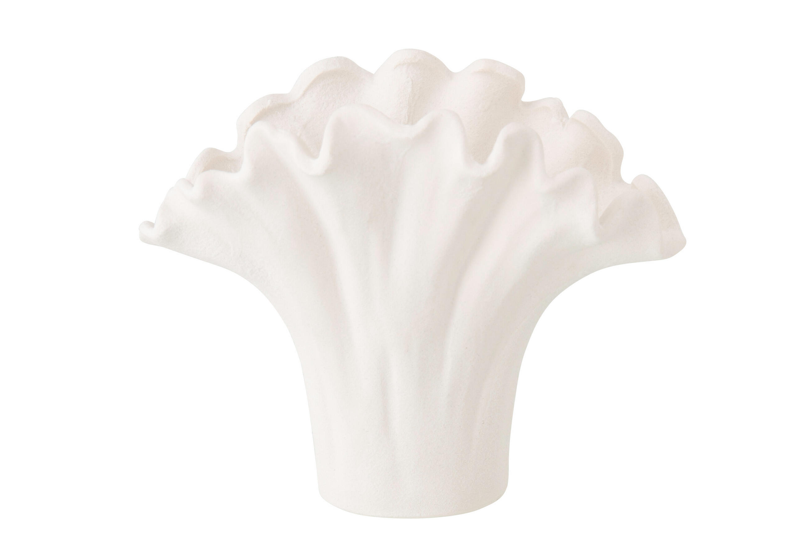 VASE BLUME Weiß - Weiß, Keramik (19.5cm) - J-Line