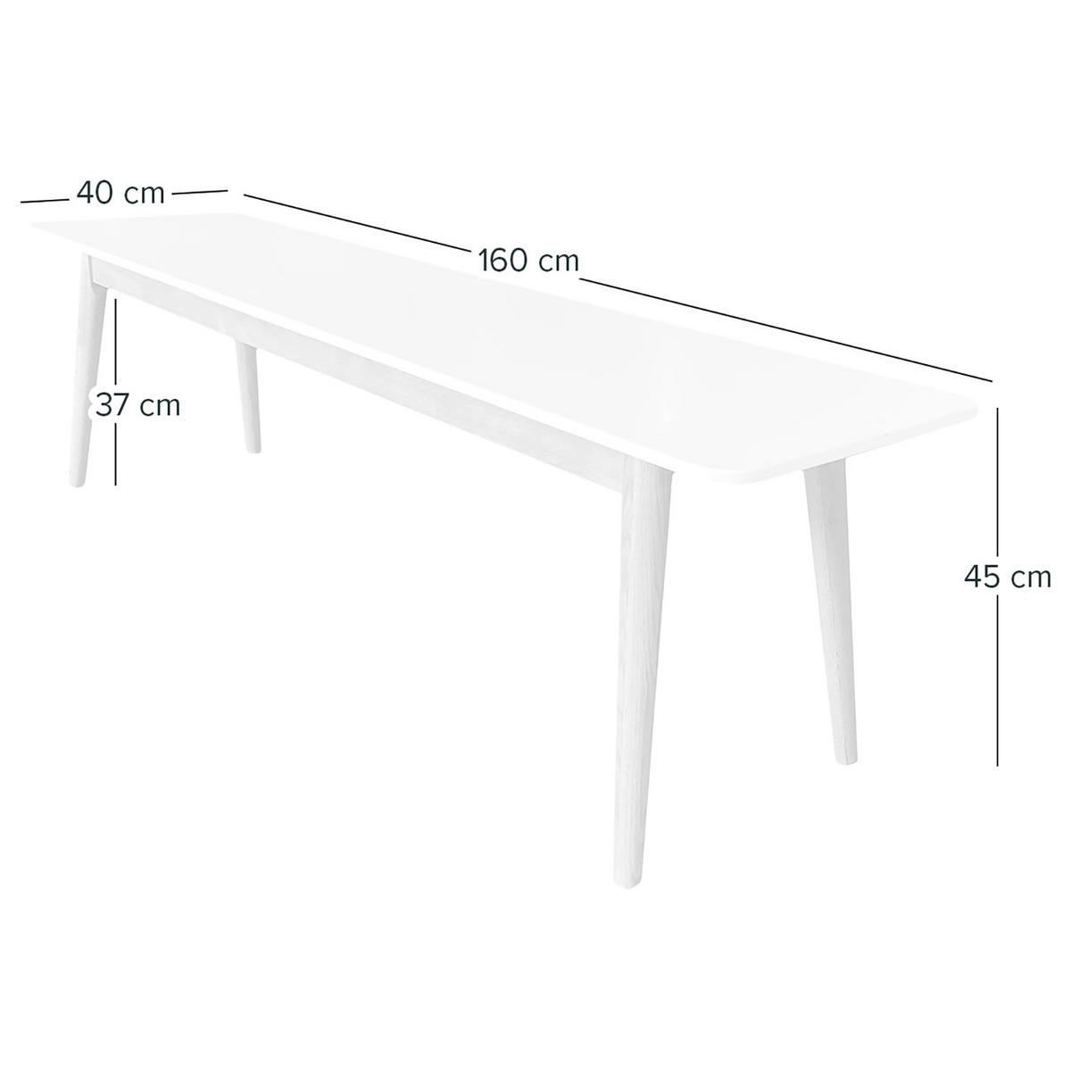 SITZBANK - Eichefarben/Weiß, Holzwerkstoff (160/45/40cm) - home24