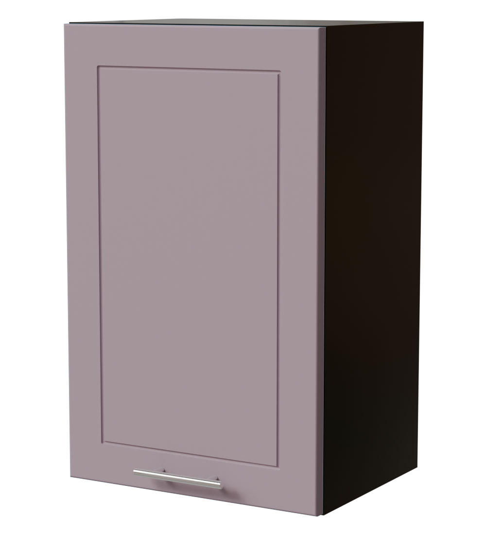 HÄNGESCHRANK Bari W2/45 RAL 4009 pastellviolett (K5) / Schwarz Matt 45 / 32,5 / 72cm - Violett/Schwarz, Holz/Holzwerkstoff (45/72/32.5cm) - Feldmann-Wohnen