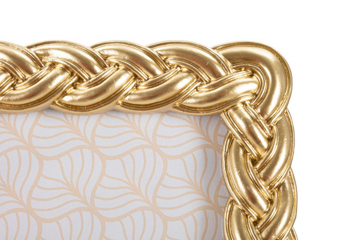 RAHMEN Oval Stuckatur 25/30 cm - Goldfarben, Kunststoff (19/24.5/2cm) - Mauro Ferretti