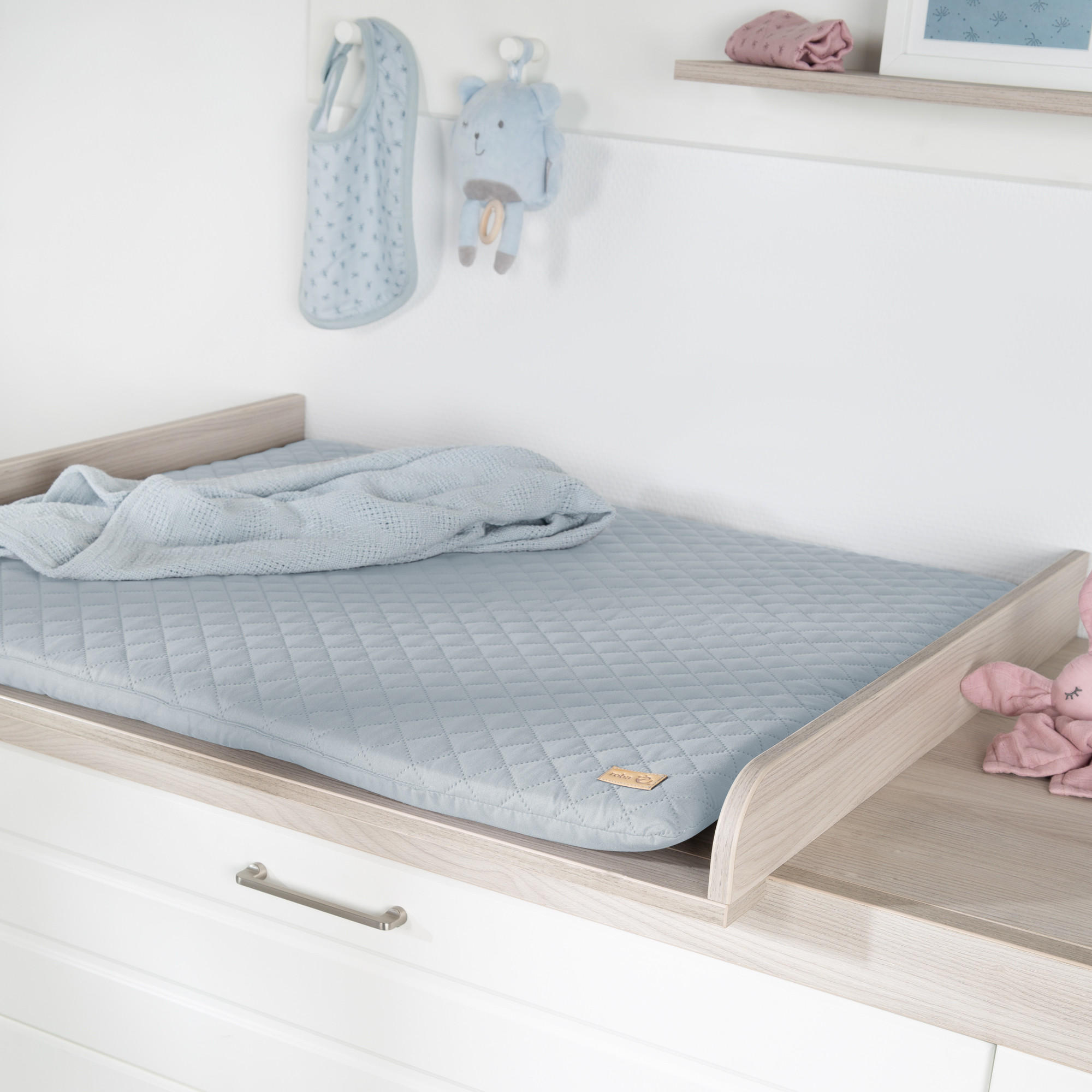 WICKELAUFLAGE roba Style türkis - Hellblau, Textil (85/75cm) - Roba