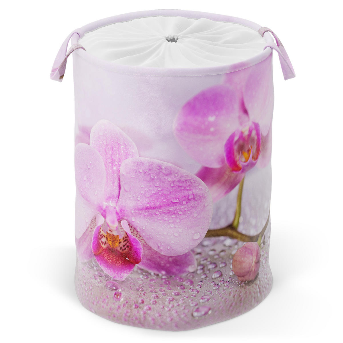 WÄSCHEKORB Blooming - Rosa, Textil (37/55/55cm) - Sanilo