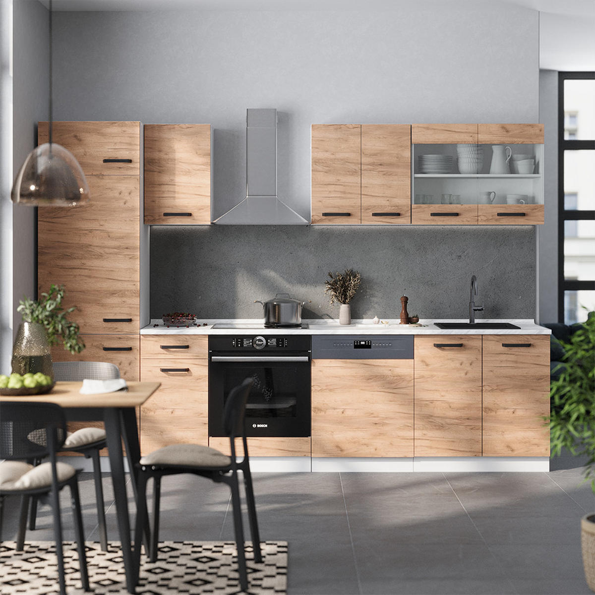 Honigeiche/Weiß, Holzwerkstoff (300/81.6/60cm) - Vicco