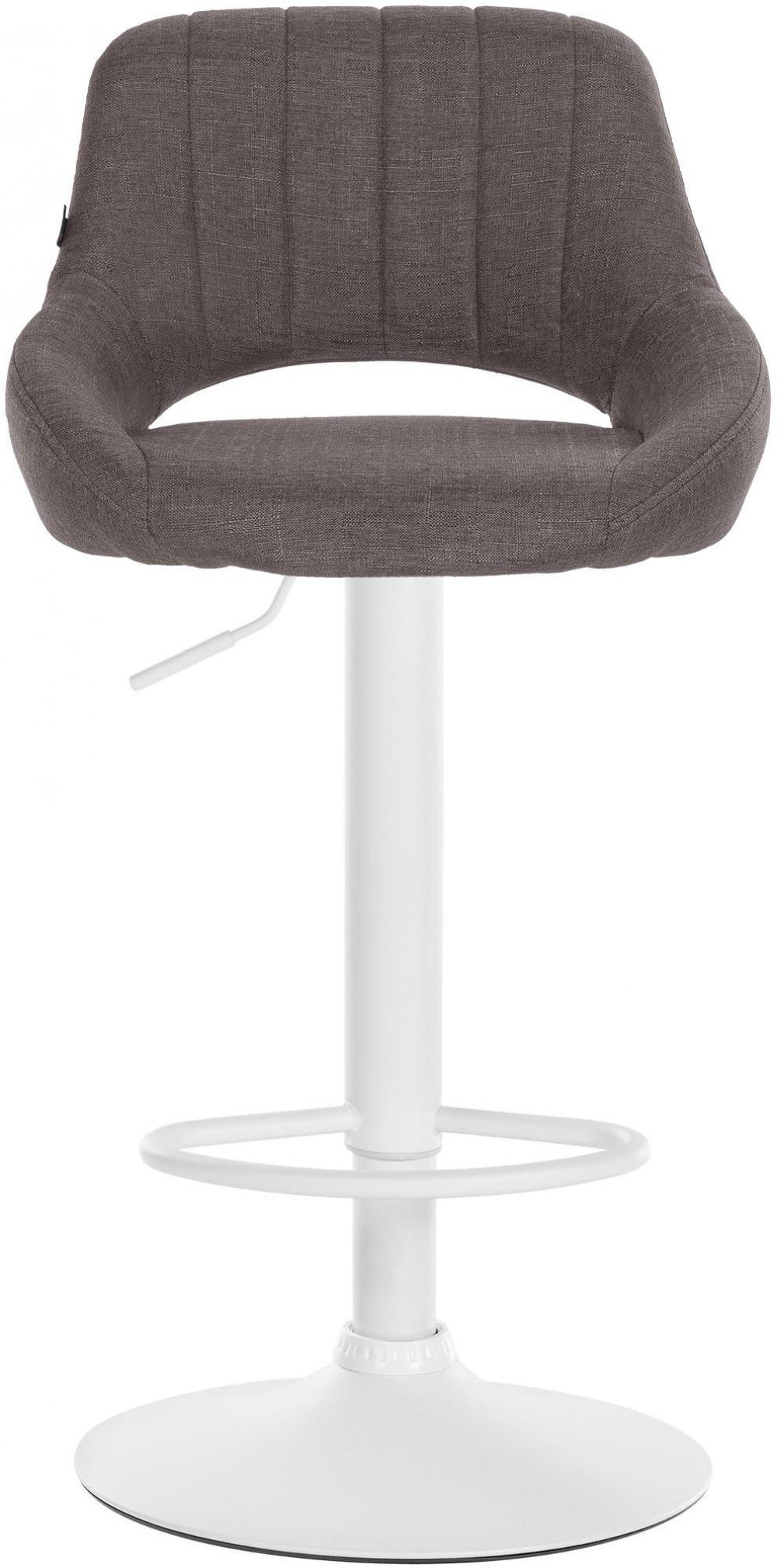 BARHOCKER Stoff dunkelgrau - Dunkelgrau/Weiß, Textil/Metall (46.5/85/48cm) - CLP