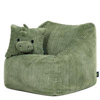 KINDERSITZSACK Natalia mit Animalkissen - Salbeigrün, Textil (55/50/55cm) - icon