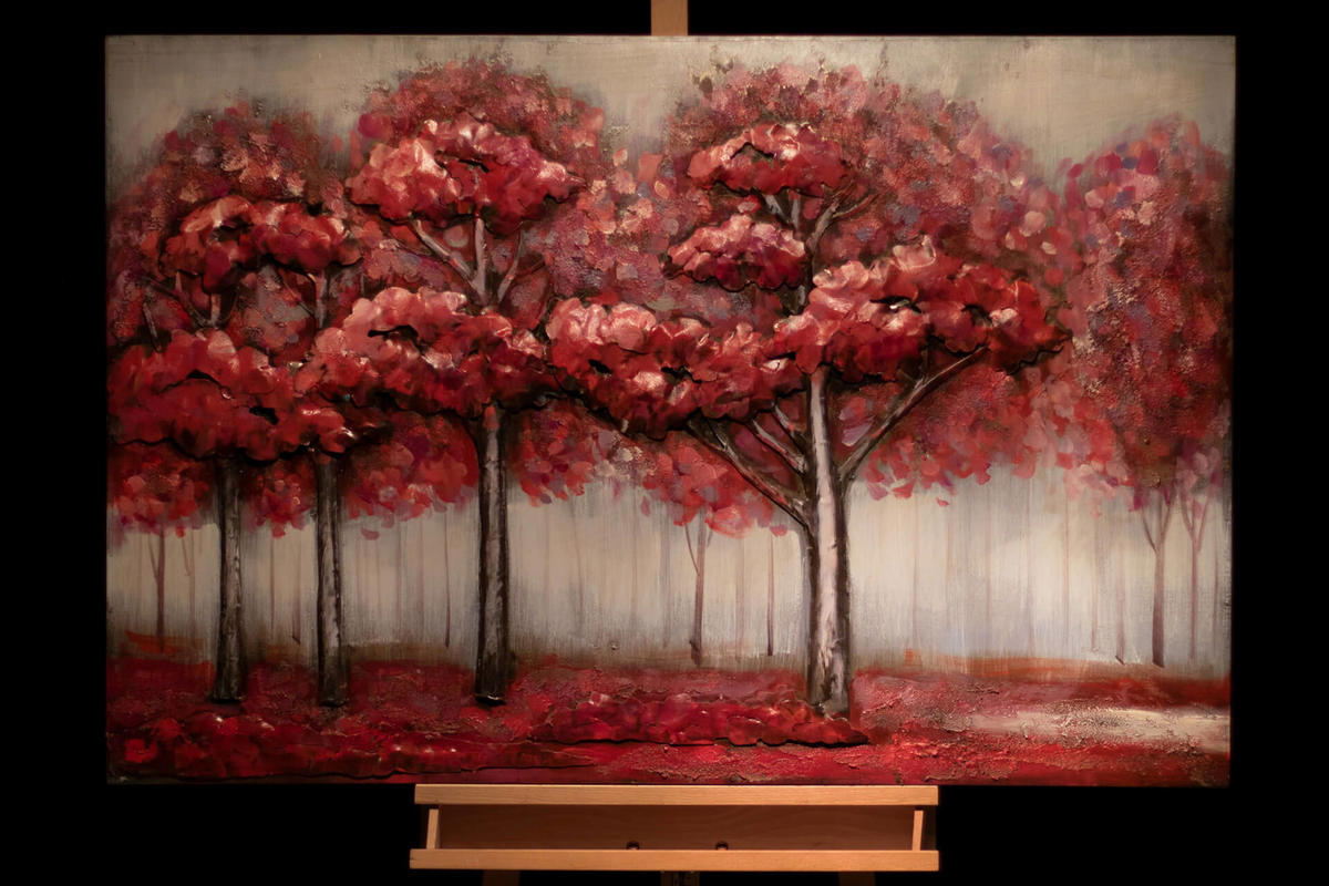 METALLBILD Pink 100/70 cm - Pink, Metall (5.7/70cm) - KUNSTLOFT