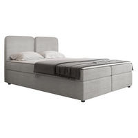 BOXBETT Boho - Hellgrau/Schwarz, Holz/Holzwerkstoff (180/200cm) - MIRJAN24