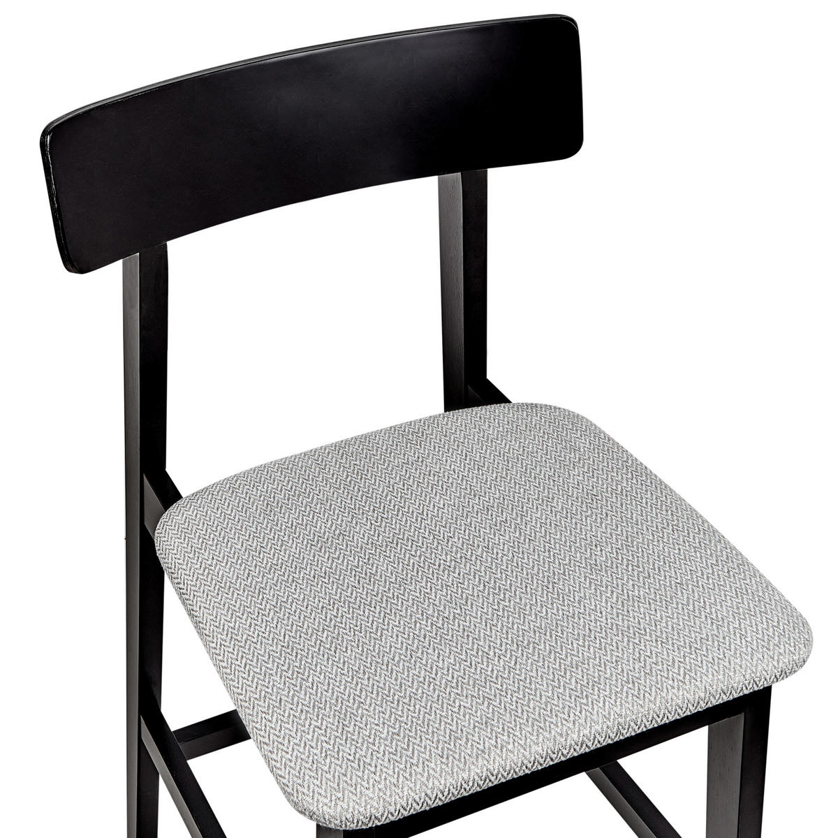 BARHOCKER 2er-Set Schwarz Isanti - Schwarz/Grau, Holz (44/92/51cm) - Beliani