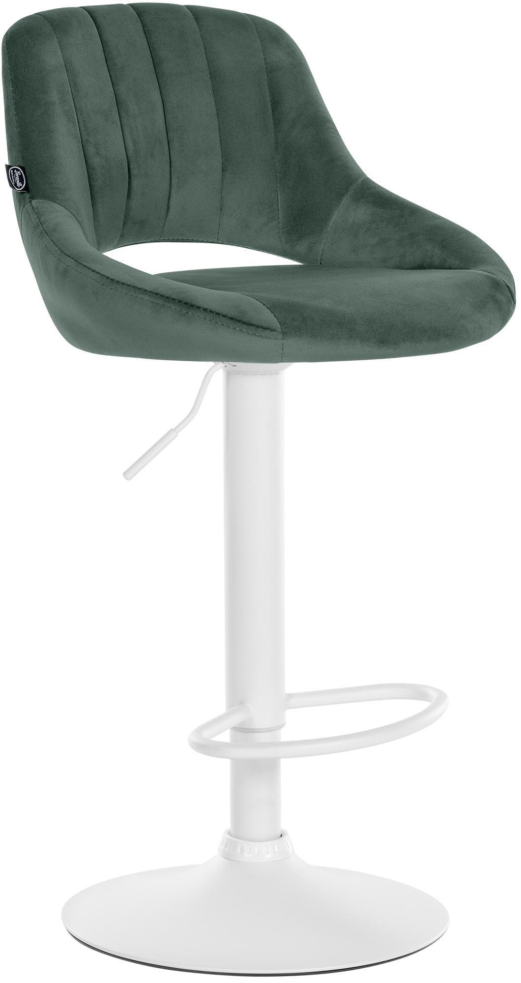 BARHOCKER Samt Grün - Weiß/Grün, Textil/Metall (47/85/48cm) - CLP