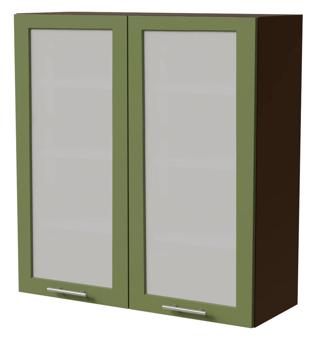 HÄNGESCHRANK Brerra W4S/90 Lava / RAL 6025 farngrün Matt 90 / 32,5 / 96cm - Dunkelgrau/Grün, Holz/Holzwerkstoff (90/96/32.5cm) - Feldmann-Wohnen