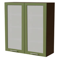 HÄNGESCHRANK Brerra W4S/90 Lava / RAL 6025 farngrün Matt 90 / 32,5 / 96cm - Dunkelgrau/Grün, Holz/Holzwerkstoff (90/96/32.5cm) - Feldmann-Wohnen
