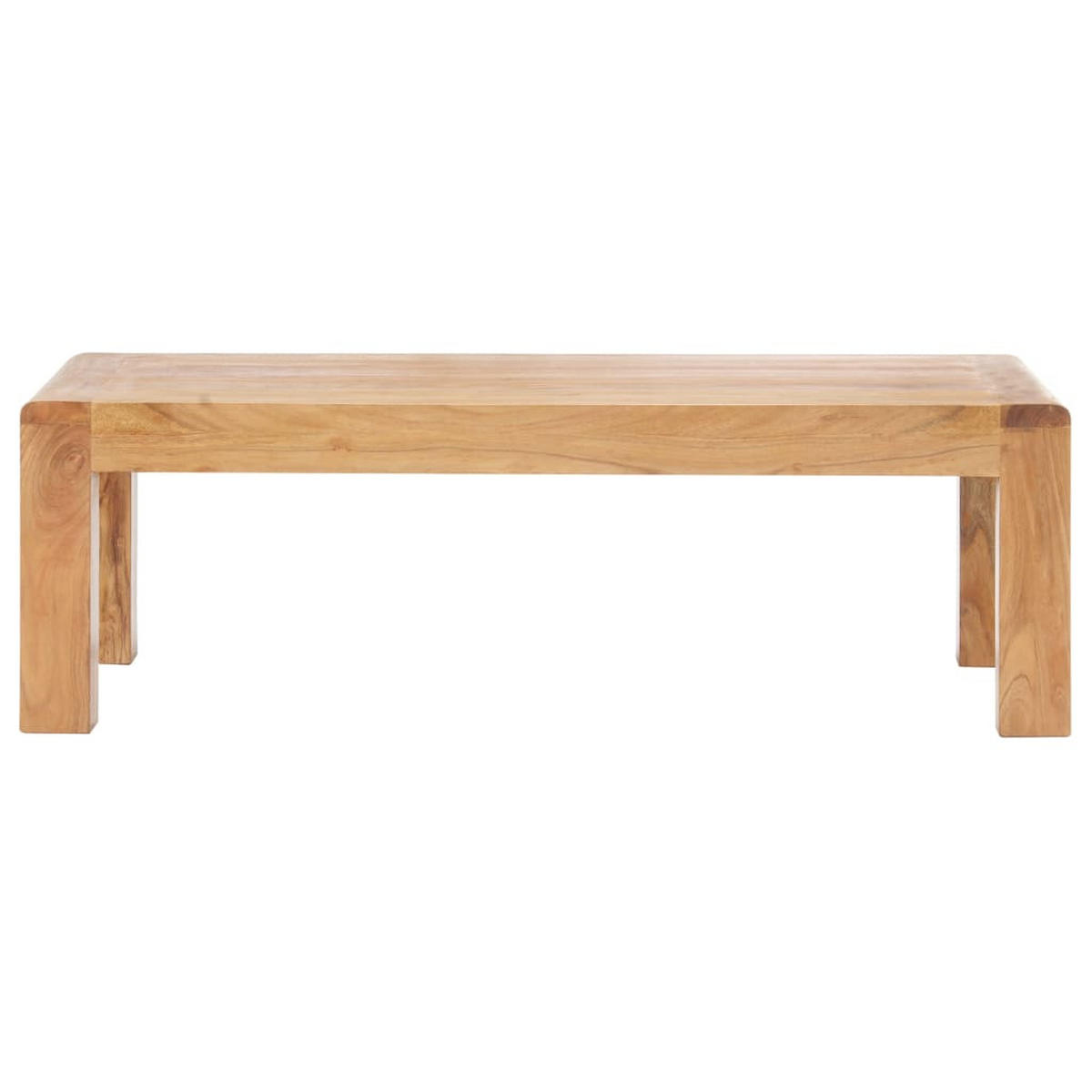 COUCHTISCH 110x60x35 cm Massivholz mit Honigfarbenem Finish - Weiß, Holz (110/60/35cm) - furnicato