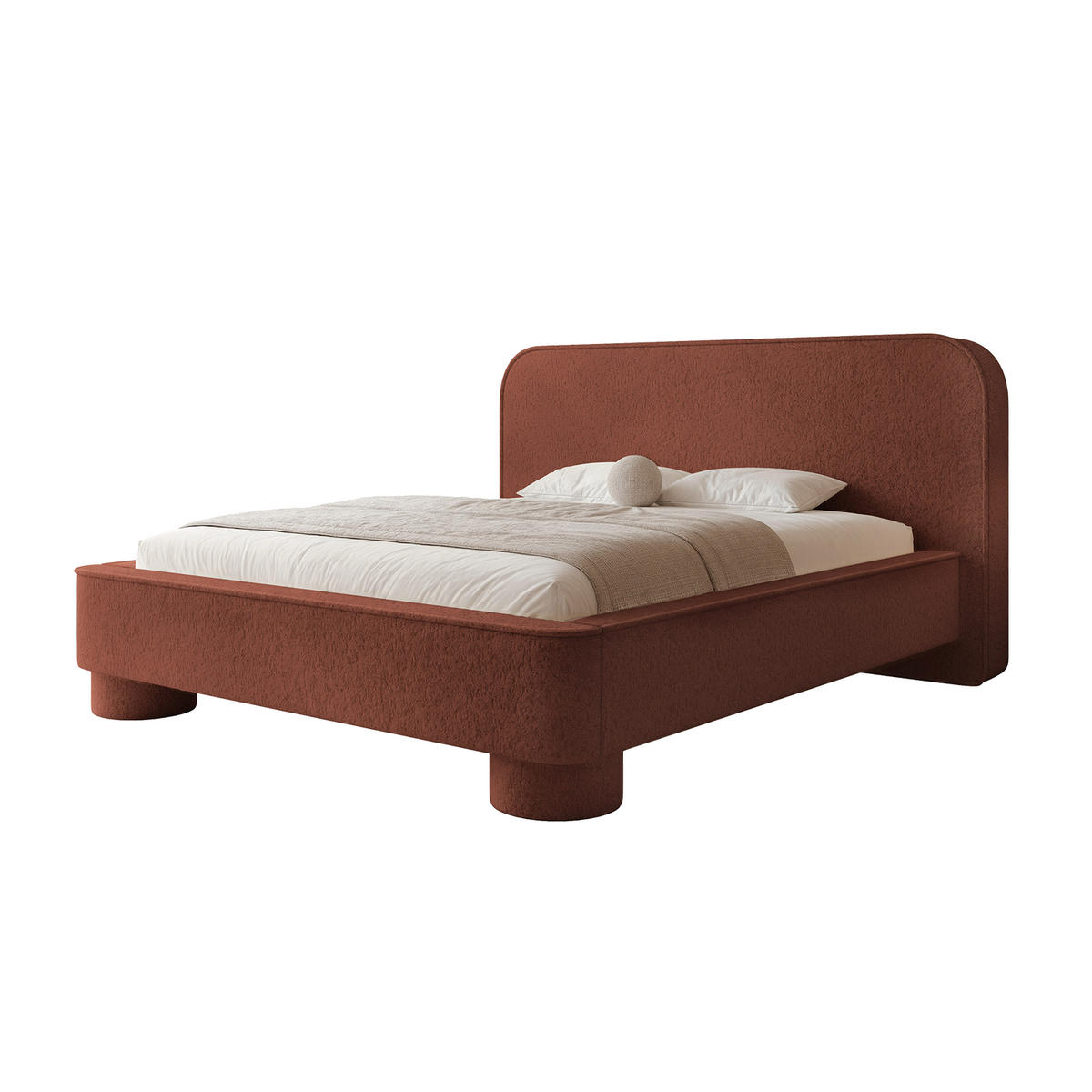 POLSTERBETT SALNUK 120x200 cm, Rot - Rot, Textil (200/120cm) - Fedve