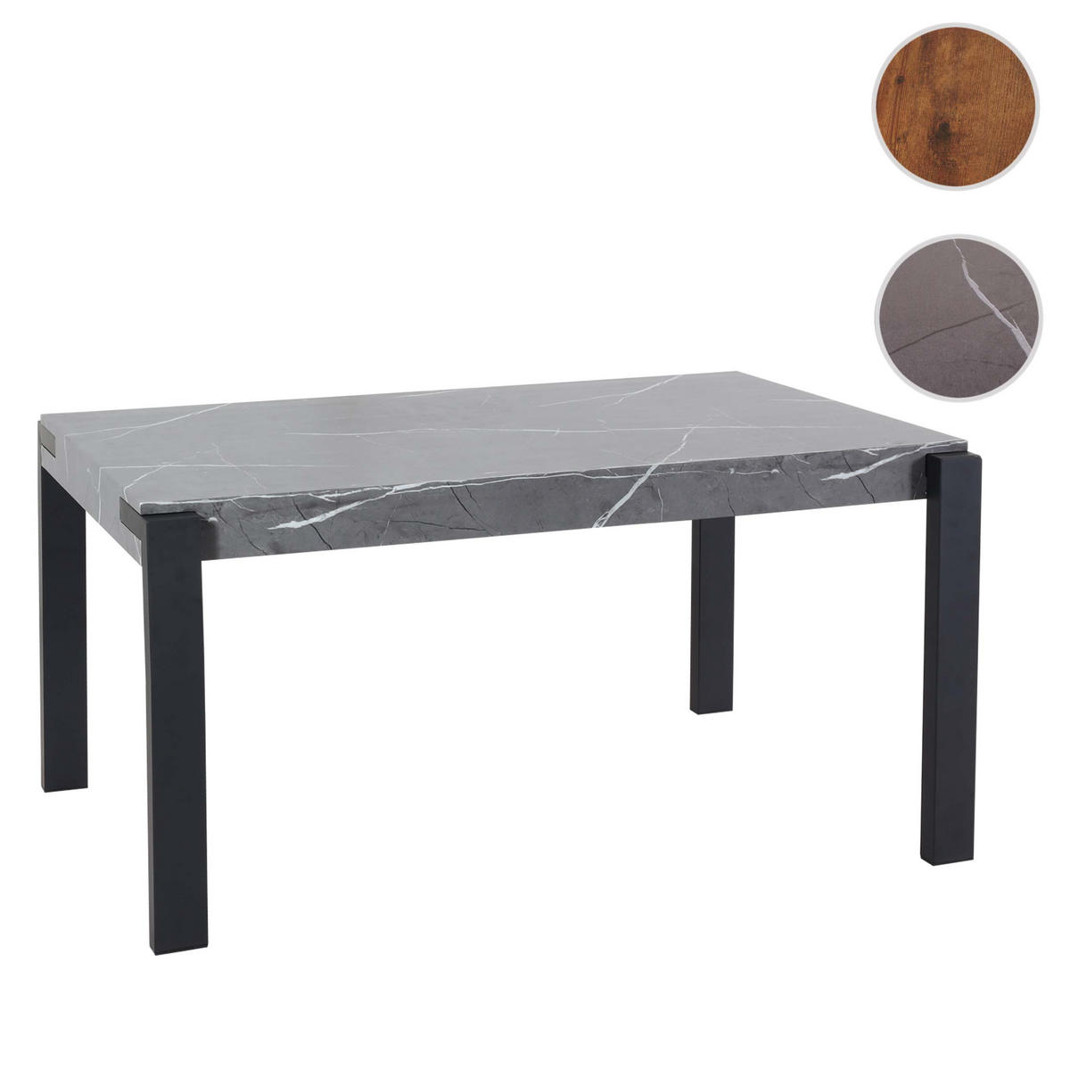 ESSTISCH rechteckig Grau - Grau, Holzwerkstoff (80/140/76cm) - MCW