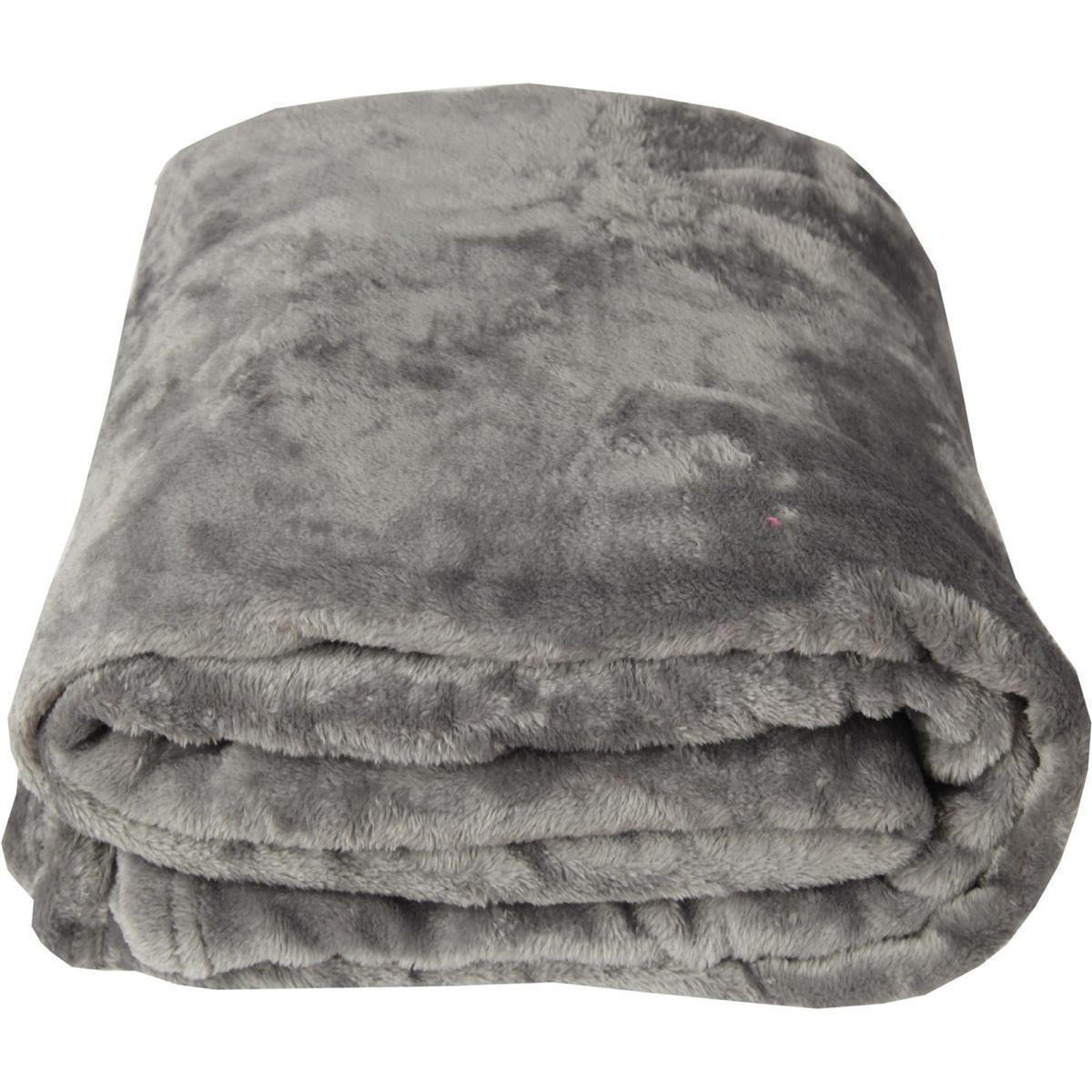 KUSCHELDECKE "Celina" 2er-Pack Anthrazit 210x280 cm - Anthrazit, Textil (210/280cm)