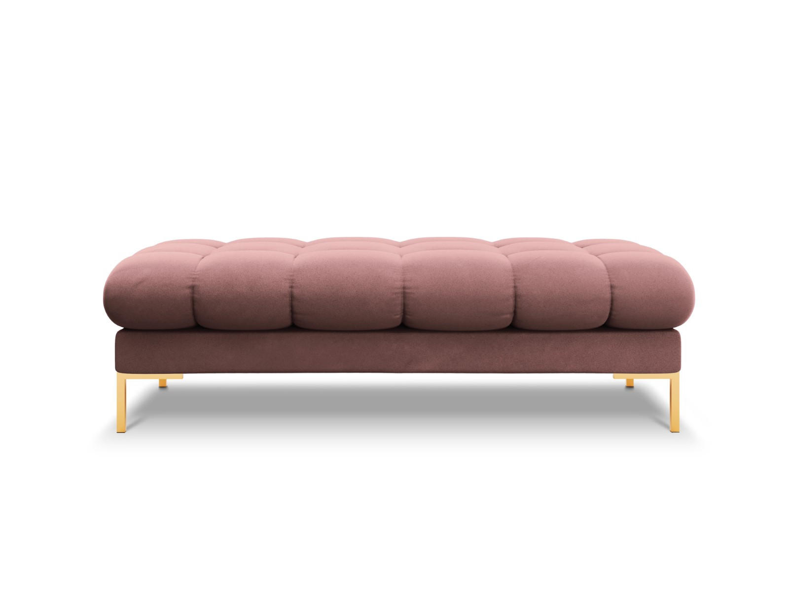 BANK Mamaia aus Samt rosa 2 Sitzplätze - Pink, Textil (133/41/62cm) - Micadoni