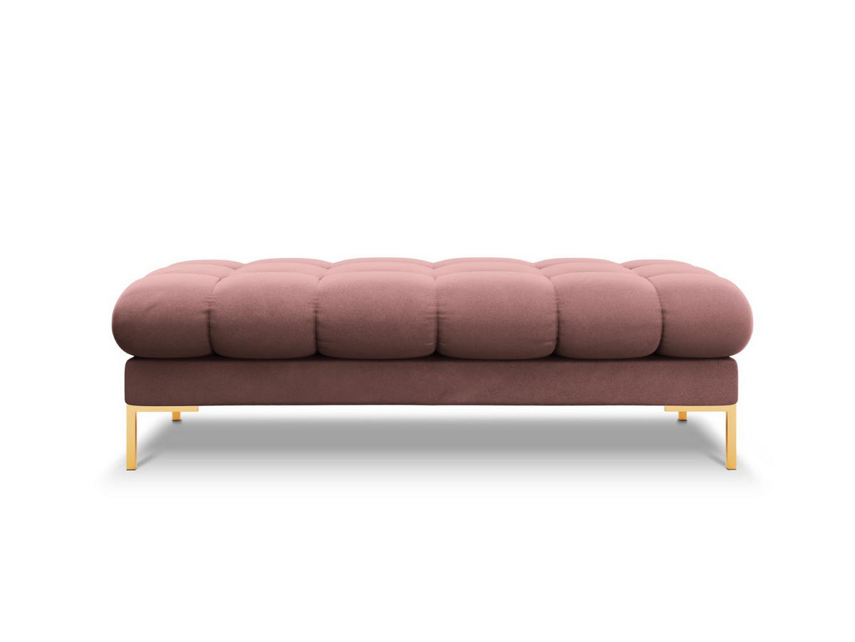 BANK Mamaia aus Samt rosa 2 Sitzplätze - Pink, Textil (133/41/62cm) - Micadoni