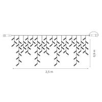 LED-LICHTERKETTE mit Lichtvorhang WARMWEISS 2,5 × 0,9 m - STANDARD - koppelbar - Gelb/Weiß, Kunststoff (250cm) - LAALU
