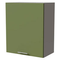 HÄNGESCHRANK Brerra W2/60 Grau / RAL 6025 farngrün Matt 60 / 32,5 / 72cm - Grau/Grün, Holz/Holzwerkstoff (60/72/32.5cm) - Feldmann-Wohnen