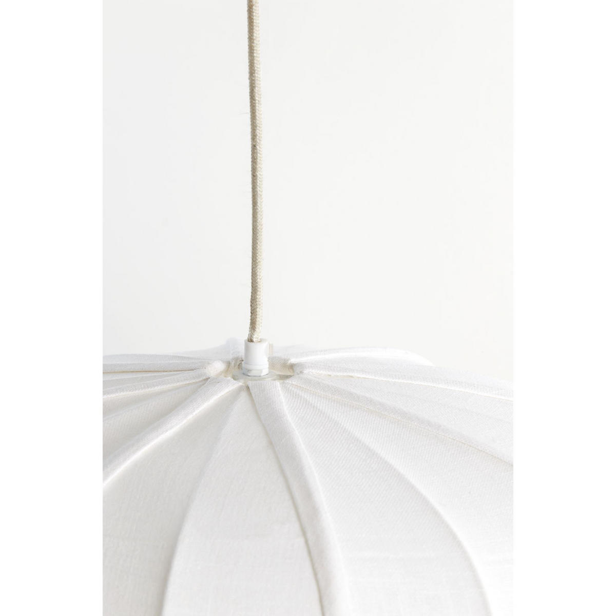 HÄNGELAMPE ZUBEDO Weiß 49.5/49.5/38 cm - Weiß, Textil (49.5/49.5/38cm) - Light & Living