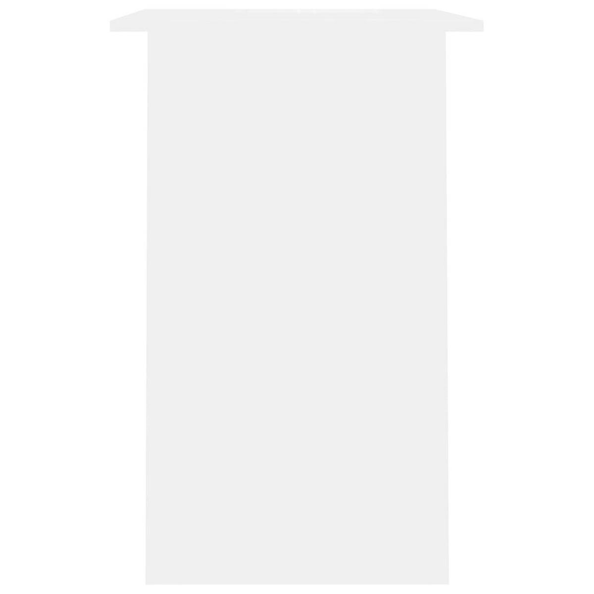 SCHREIBTISCH Modern mit 1 Ablagefach 90/50/74 cm aus Holzwerkstoff Weiß - Weiß, Holz (50/90/74cm) - vidaXL