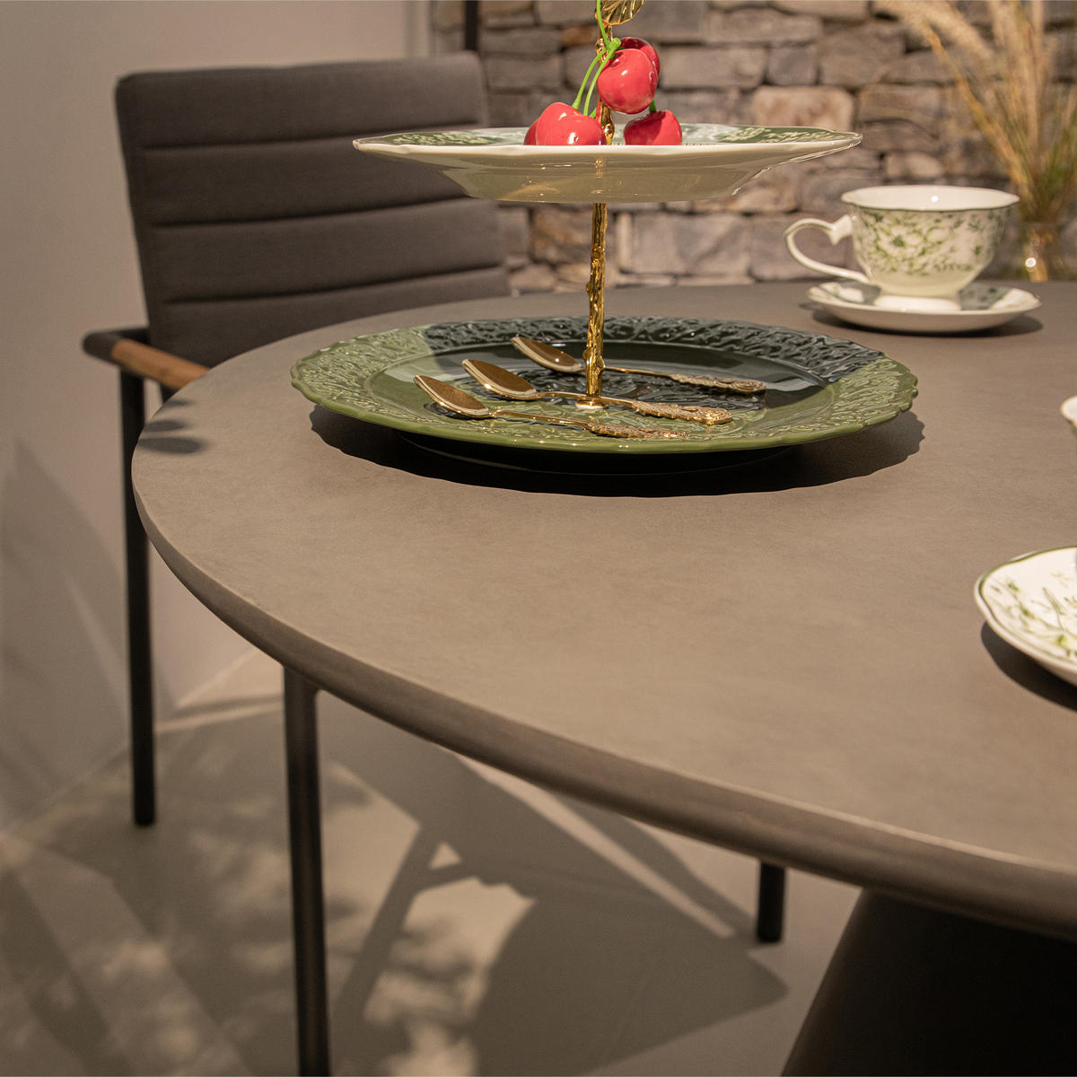 ESSTISCH RIO Mittel aus Beton 91.4x91.4x75 - Grau, Naturmaterialien (91.4/91.4/75cm) - Elementi