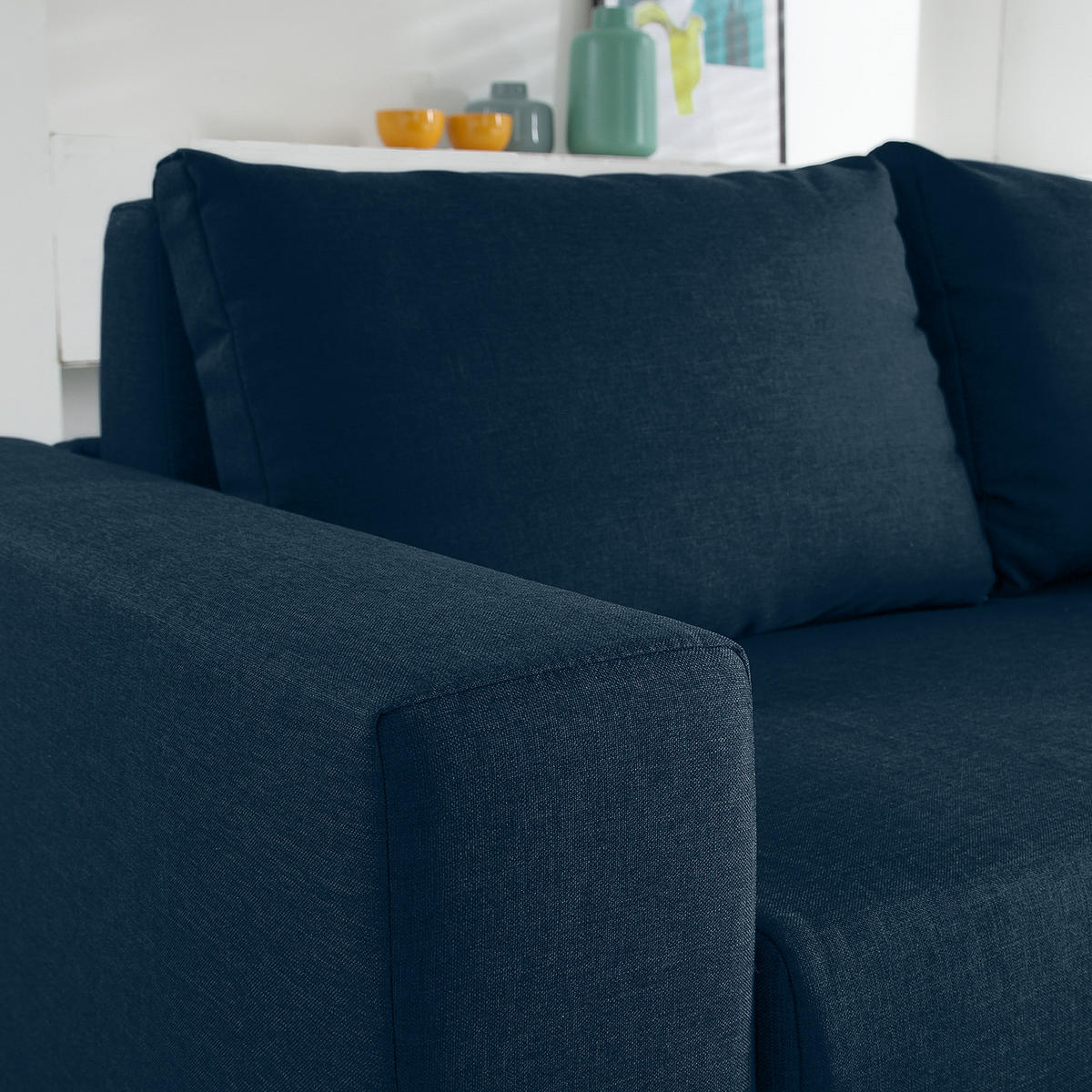 SCHLAFSOFA - Blau/Silberfarben, Textil (173/90/90cm) - home24