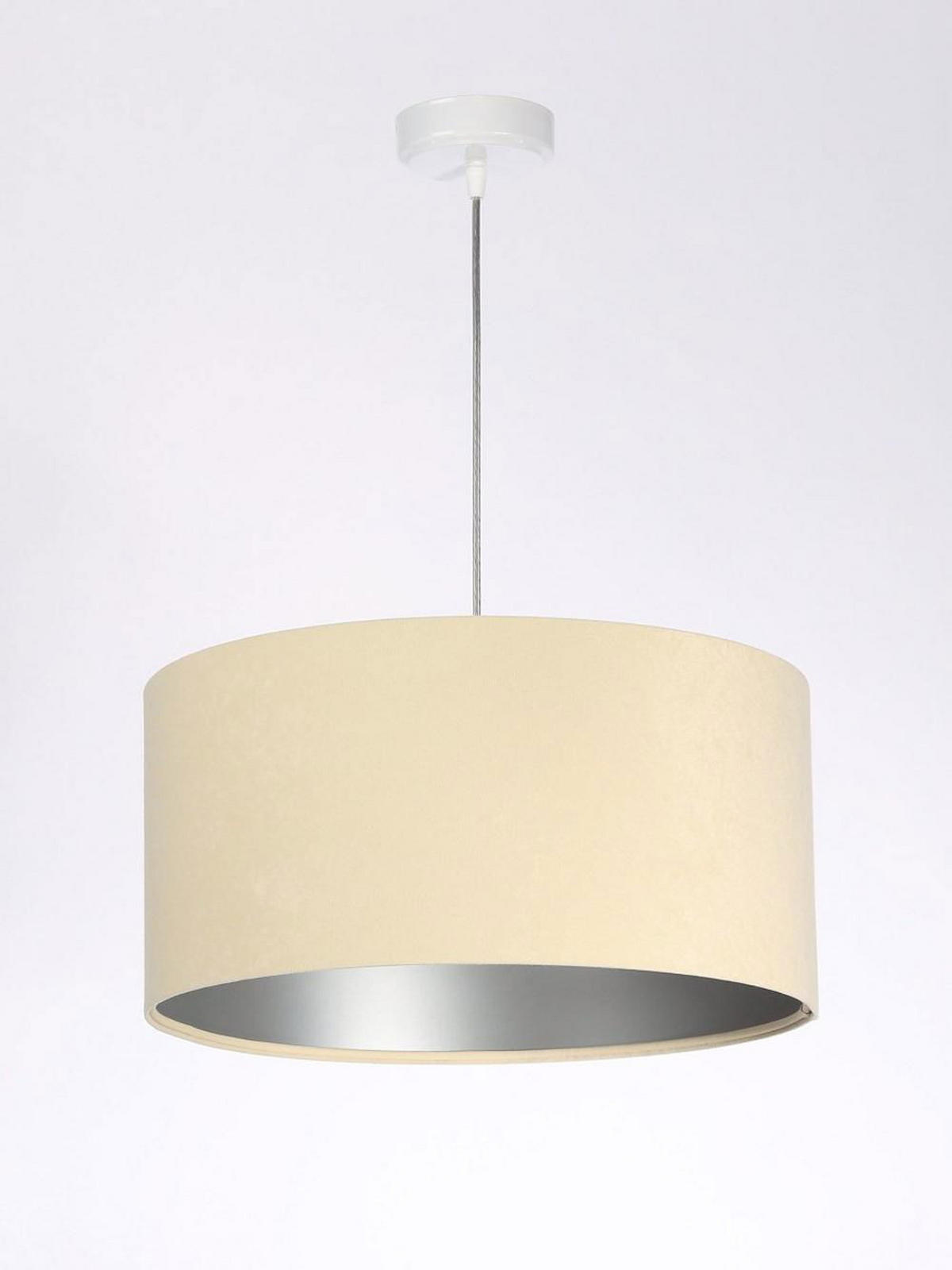 HÄNGELEUCHTE Silber 30/20 cm - Beige/Silberfarben, Kunststoff (30/0.45/20cm) - ONZENO