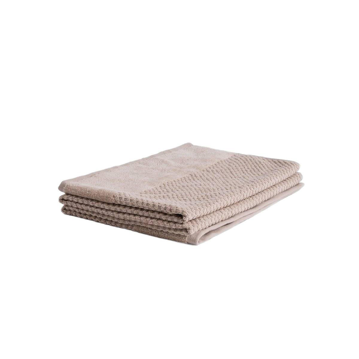 BADETUCH Nasia beige 70/130 cm - Beige, Textil (70/130cm) - Homla