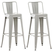 BARHOCKER 2er Set Metall silber - Silberfarben, Metall (44/96/43cm) - CLP