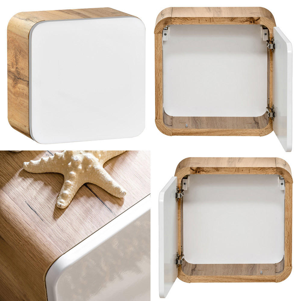 HÄNGESCHRANK Luton-56 - Weiß, Holzwerkstoff (35/35/22cm) - Lomado