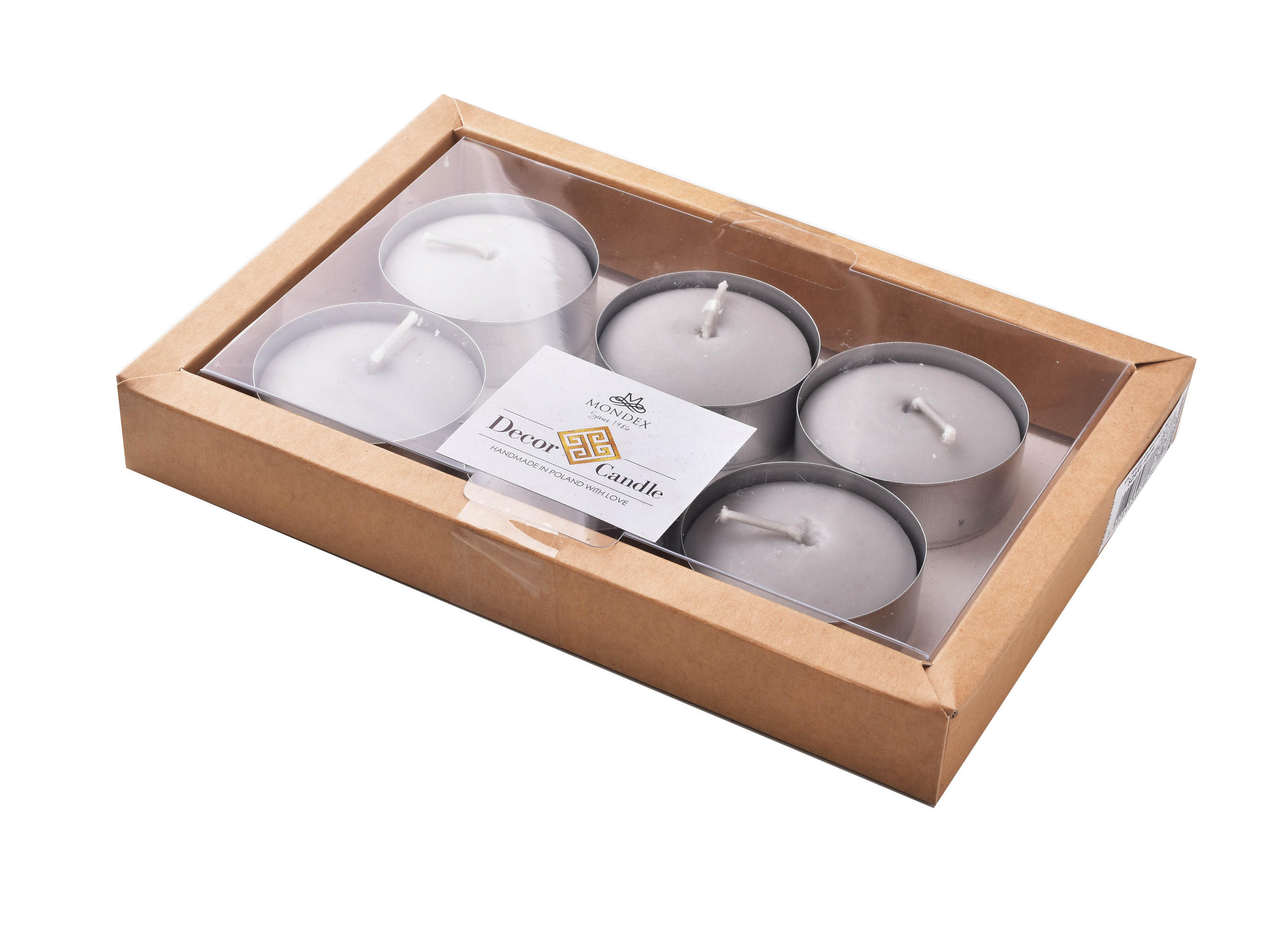TEELICHTER Basic Grau 22.5/15.5/3 cm - Grau, Naturmaterialien (15.5/3/22.5cm) - Mondex