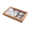 TEELICHTER Basic Grau 22.5/15.5/3 cm - Grau, Naturmaterialien (15.5/3/22.5cm) - Mondex