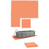 POOLMATTEN 1,9m² 8 EVA Matten 50 cm Terra cotta - Orange, Kunststoff (50/50cm) - eyepower