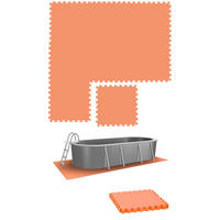 POOLMATTEN 1,9m² 8 EVA Matten 50 cm Terra cotta - Orange, Kunststoff (50/50cm) - eyepower