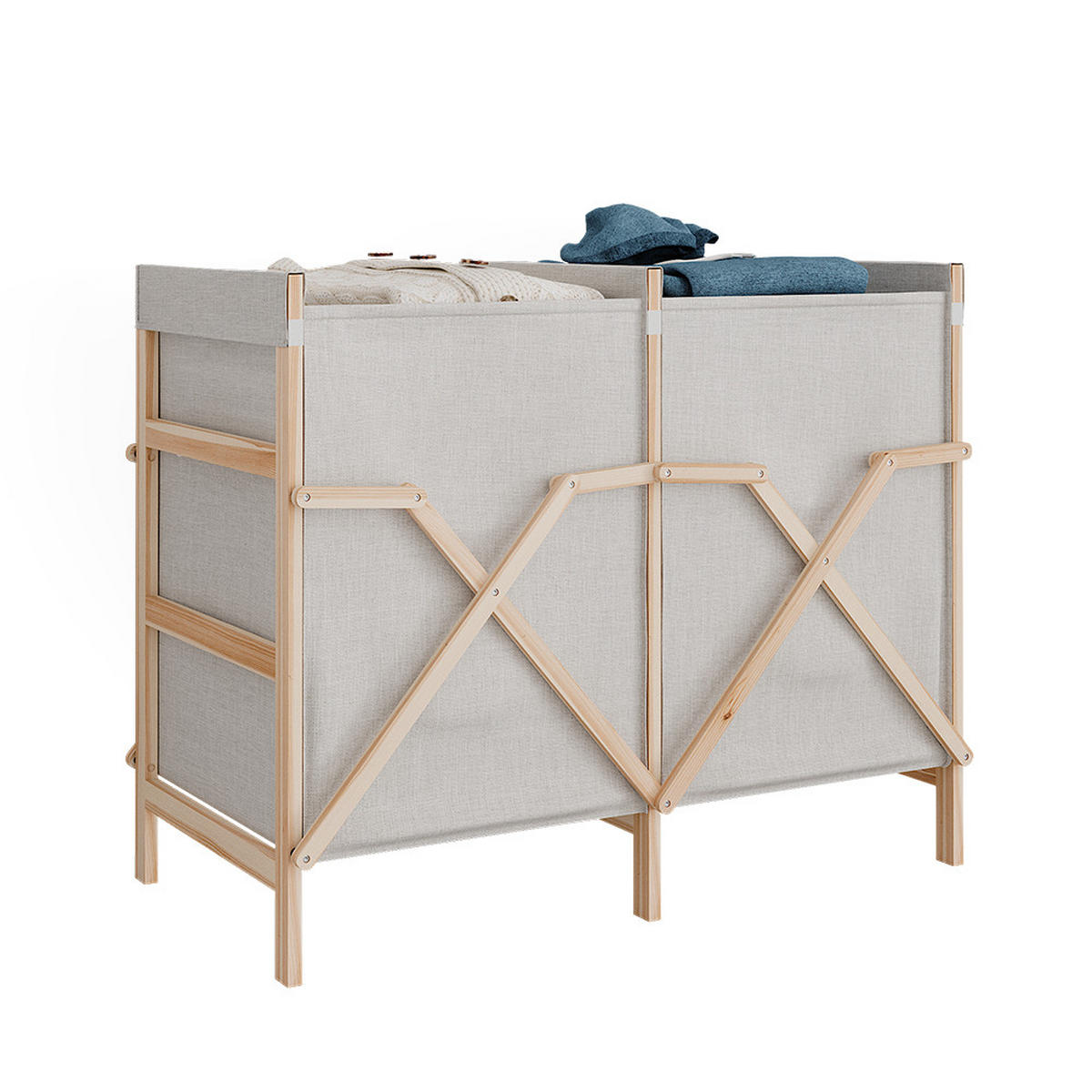 KOUPELNOVÁ SKŘÍŇKA NA PRÁDLO Bruno Béžová - béžová, dřevo (80/64/40cm) - Vicco