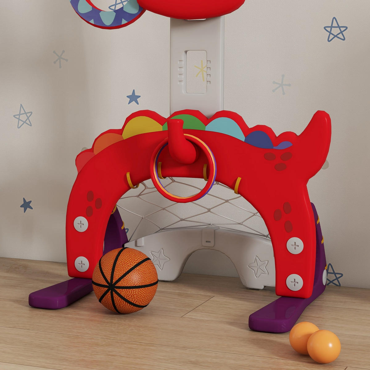 BASKETBALLKORB DE-18378 Bunt - Rot, Kunststoff (51/46cm) - ComfortXL